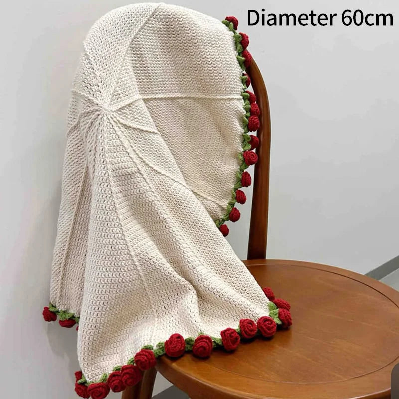 Handcrafted Rose Bouquet Blanket – Romantic Gift & Cozy Home Throw