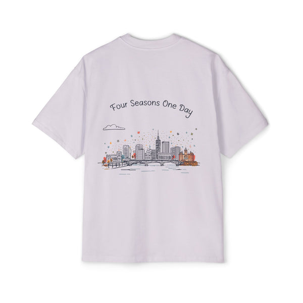 Cityscape T-Shirt — "Four Seasons One Day" Graphic Tee